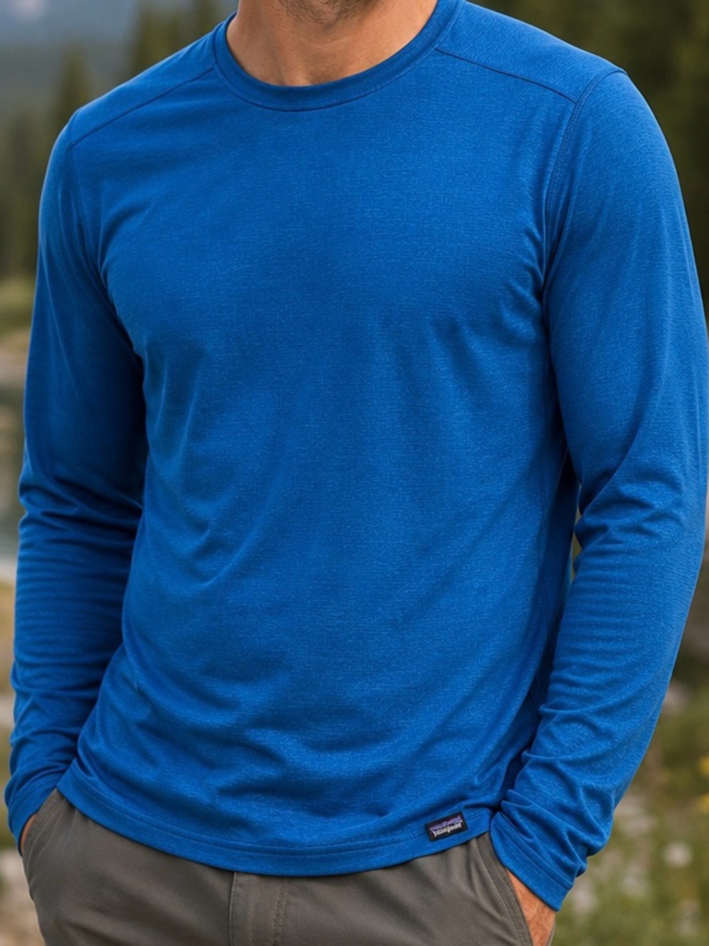 Patagonia Capilene Midweight Base Layer Shirt Mens XL Blue Performance Hiking